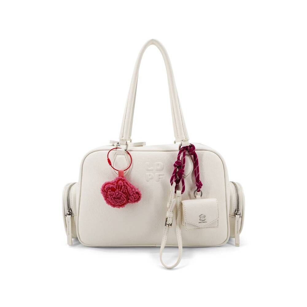 NEW LIKE DREAMS women's check in utility tote bag in ivory